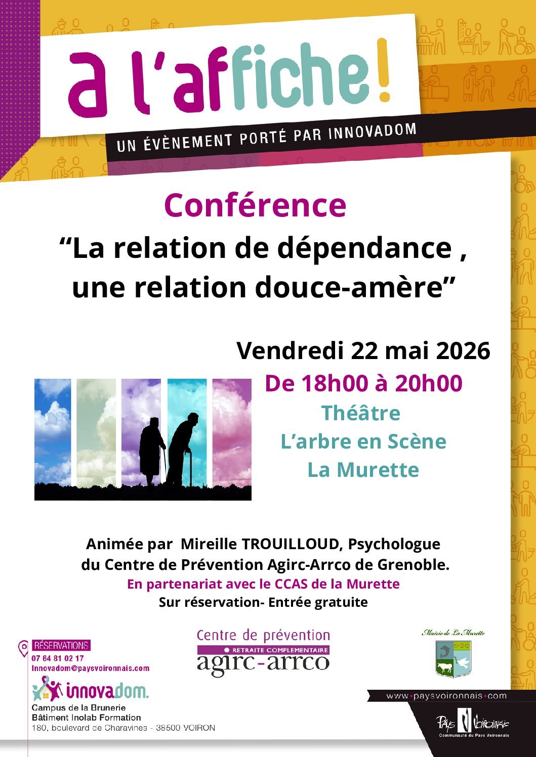 Lire la suite à propos de l’article Conférence – la relation de dépendance, une relation douce-amère