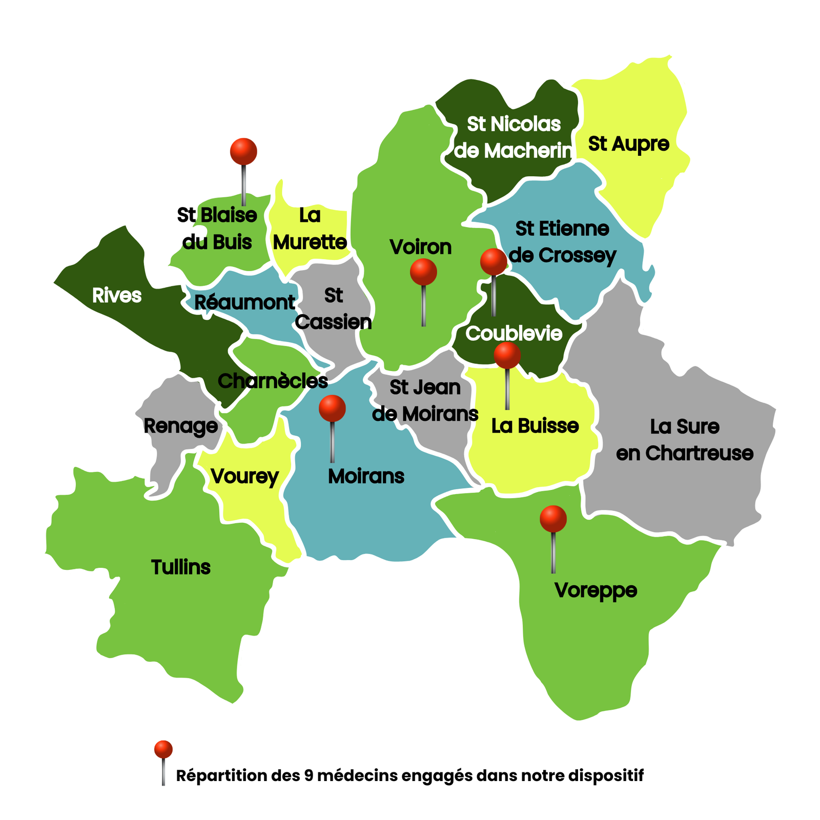 Cartographies - médecins engagés et MSP