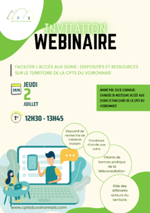 Lire la suite à propos de l’article Replay webinaire > Faciliter l&rsquo;accès aux soins – dispositifs et ressources sur le territoire du pays Voironnais