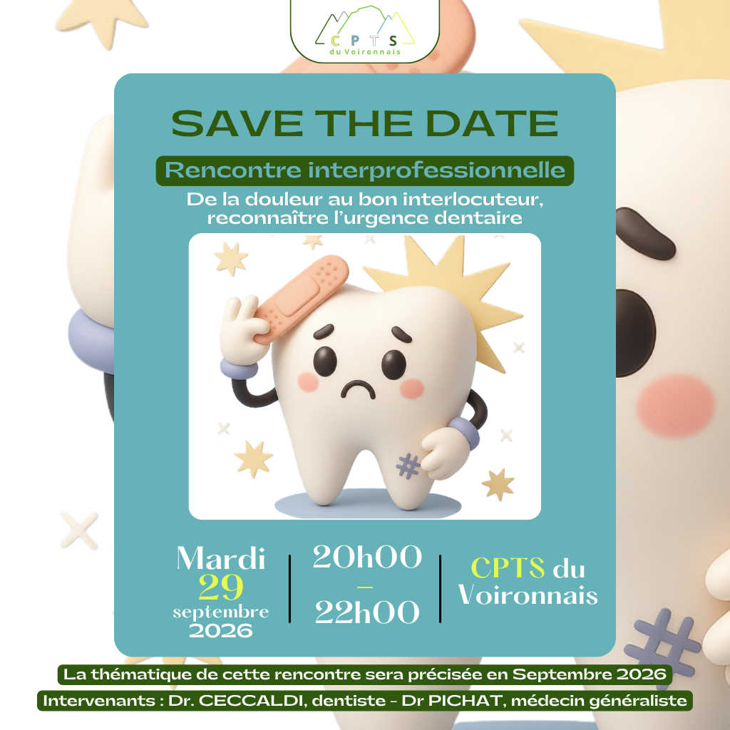 SAVE THE DATE – de la douleur au bon interlocuteur, reconnaître l&rsquo;urgence dentaire
