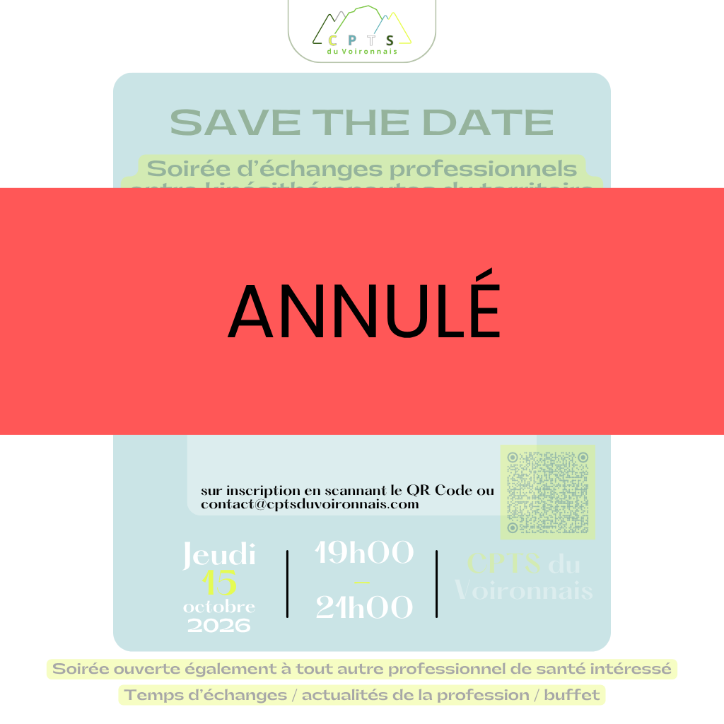 Annulation et report – soirée accès direct aux kinésithérapeutes